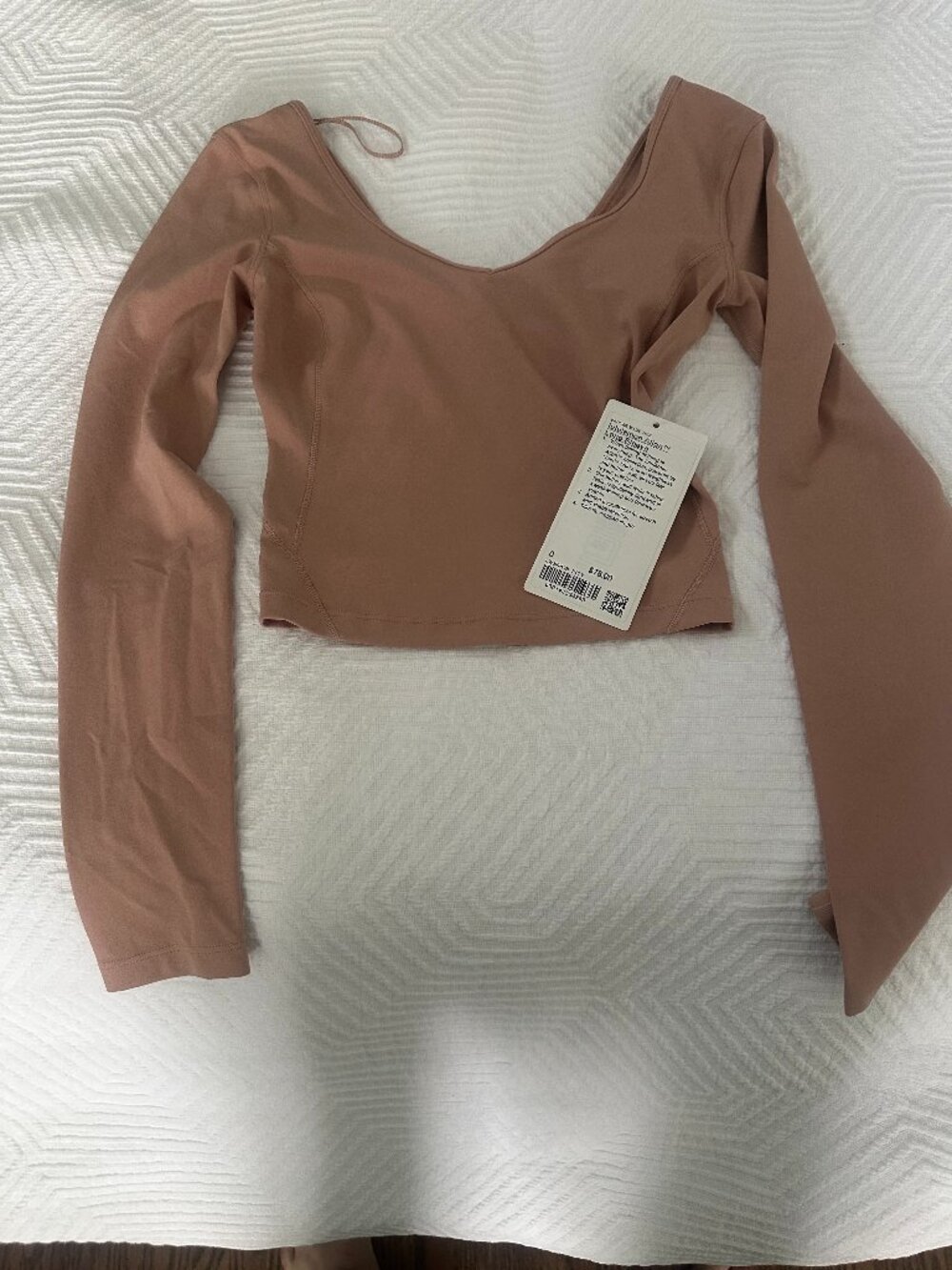 NWT Lululemon Align Long Sleeve Top Size 0 Twilight Rose